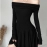 Rockmore Off Shoulder Pleated Dress Elegant Long Sleeve Slash Neck Mini Dress Women 2023 Sexy Bodycon Party Dresses Autumn Y2K