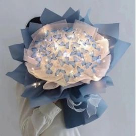 Creative Handmade Butterfly Bouquet Material Bag DIY Bride Wedding Decor Flower Material Package Romantic Valentine's Day Gifts
