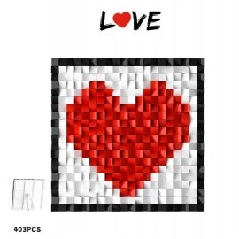 Creative Design Love Photo Frame Micro Particle Building Blocks DIY Bricks Model Desk Decor Toys For Girls Valentine's Day Gifts