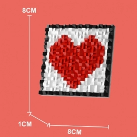 Creative Design Love Photo Frame Micro Particle Building Blocks DIY Bricks Model Desk Decor Toys For Girls Valentine's Day Gifts