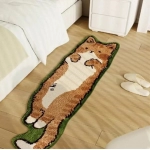 Non-Slip Long Floor Mat Fluffy Soft Bedroom Bedside Rugs Nordic Cartoon Carpet for Kids Room Bathroom Living Room Home Decor