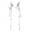 1Pair Elegant Elf Butterfly Long Tassel Clip Earrings for Women Wed Bridal Retro Kpop No Piercing Earbone Ear Cuff Jewelry Gift