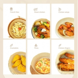 Air Fryer Disposable Paper Liner Oven Oil-proof Parchment Pad Kitchen Microwave Sheets Plate Air Fryer Fryer Baking Accessories