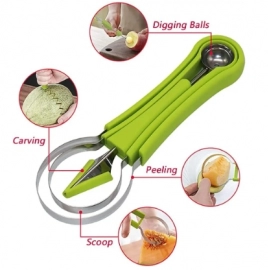 Watermelon Slicer Cutter Scoop Fruit Carving Knife Cutter Fruit Platter Fruit Dig Pulp Separator Kitchen Home Gadgets Tools